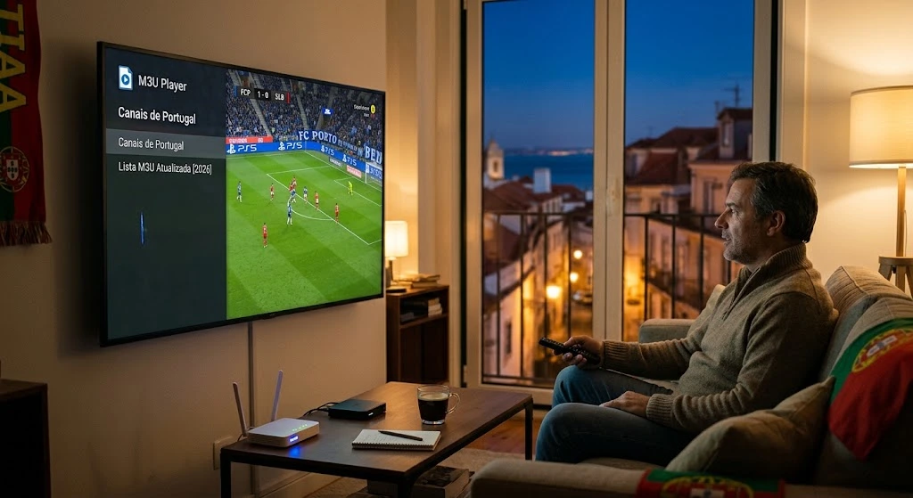 Lista M3U IPTV Atualizada 2026 com Canais de Portugal em 4K